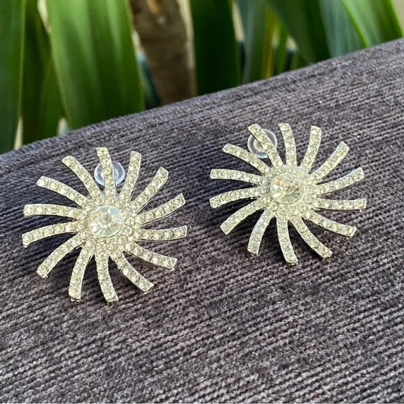 Starburst Rhinestone Earrings - Picture 1 of 11